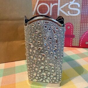 Bath & Body Works Foaming Hand Soap Holder- Silver, Jeweled Rhinestone